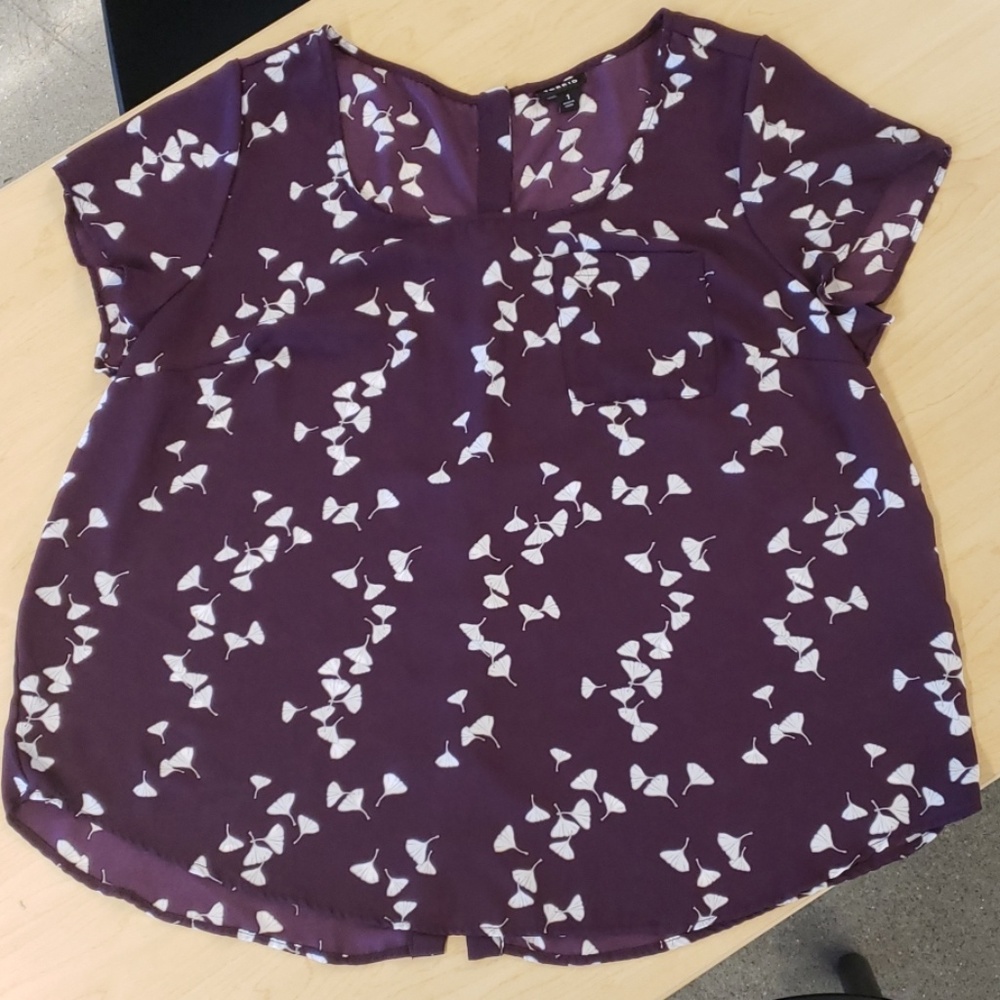 Floral purple blouse